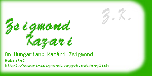 zsigmond kazari business card